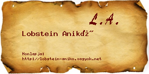 Lobstein Anikó névjegykártya